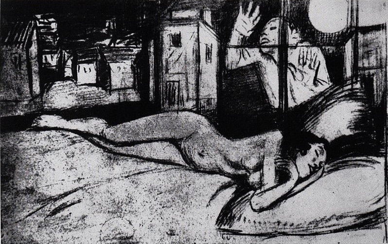 Schulz - Desenho [Adela Adormecida e Eddie], 1935