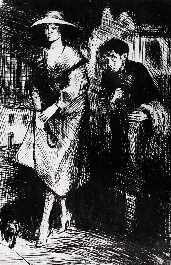 Schulz - Desenho [Undula à Noite] 1920