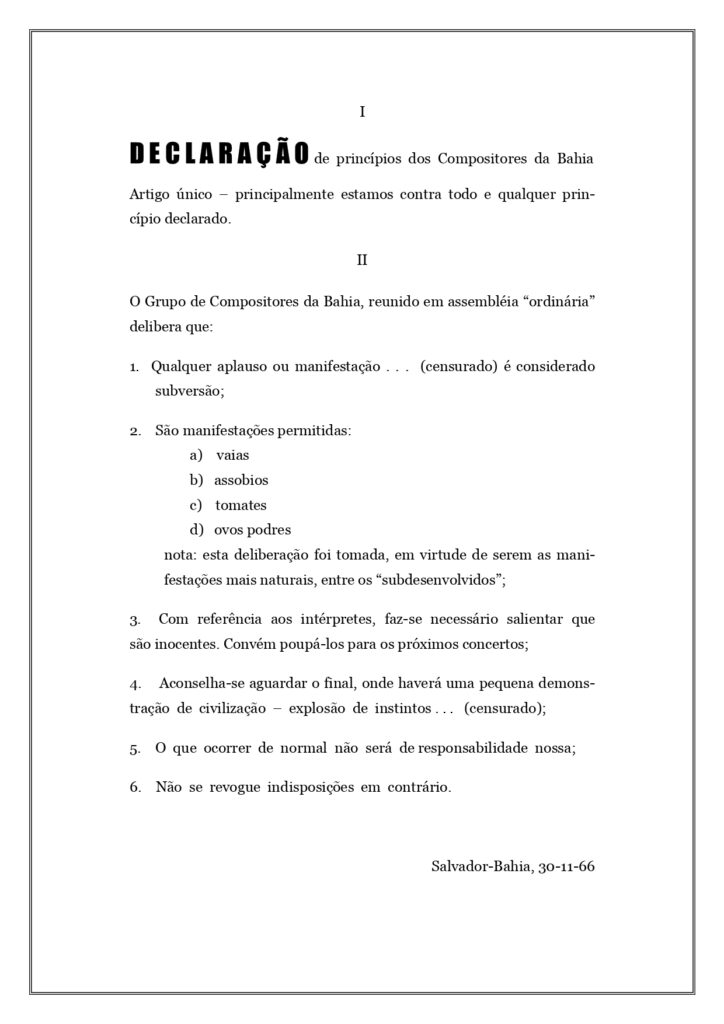Ensaio sobre vanguardas musicais e as universidades públicas brasileiras: os casos dos Seminários Livres de Música da Bahia e do Departamento de Música da Universidade de Brasília nos anos 1950 e 1960